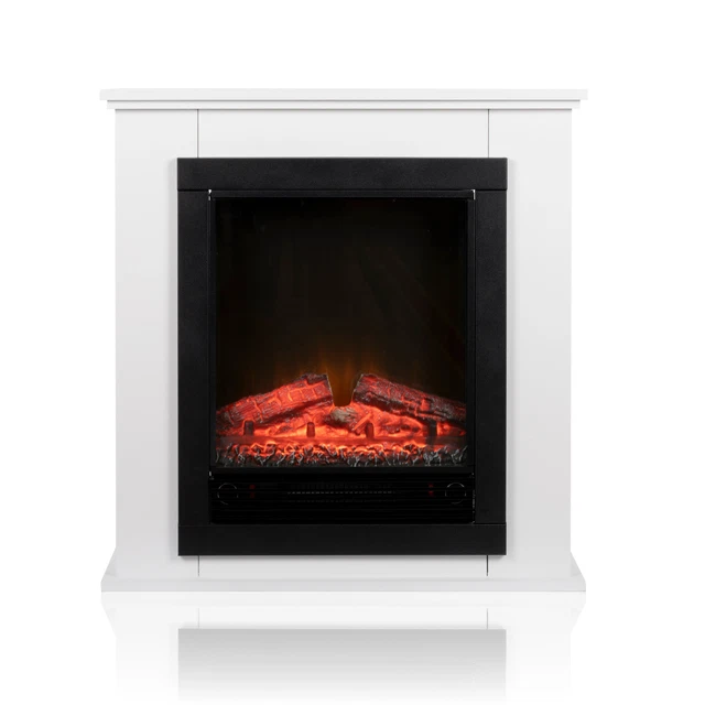 Classic Fire Kaminofen Lugano - Elektrokamin mit Heizung und Kaminfeuer LED - Kü