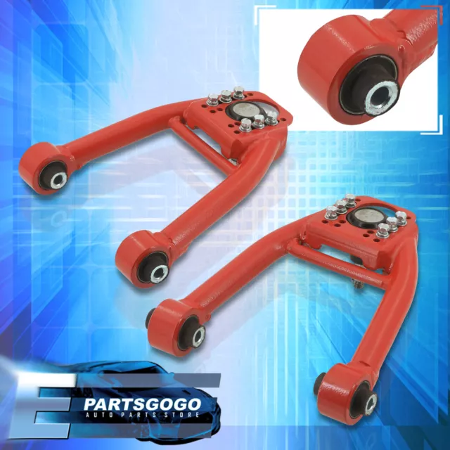 For 96-00 Honda Civic EK EM JDM Front Upper Adj. A-Arms Control Camber Kit Red