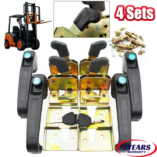 4 Universal Door Lock Locking Door Handle Set Heavy Equipment Lock US