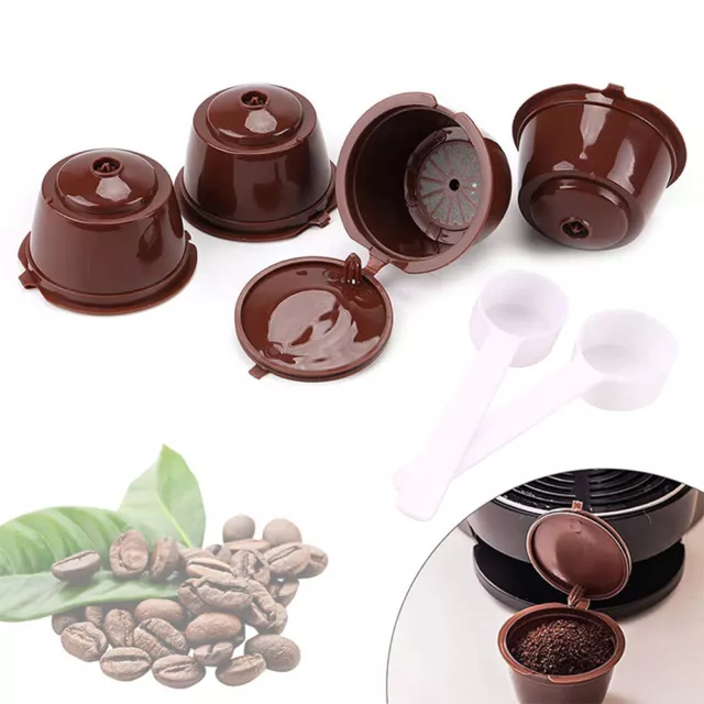 4/20x Nachfüllbar Wiederverwendbar Kaffee Kapseln Pods für Nescafe Dolce Gusto 3