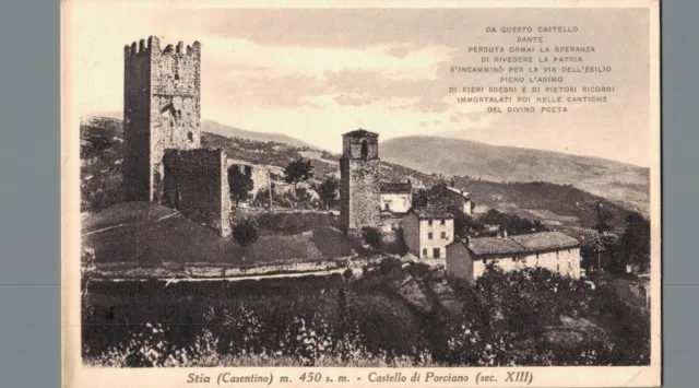 Arezzo Stia Casentino Castello di Porciano f. piccolo  spedita