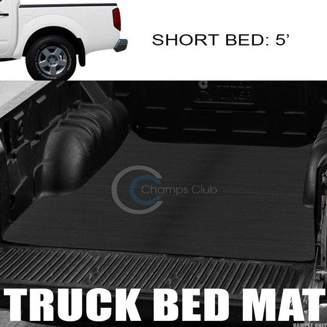 Fit 05-21 Frontier 5 Ft Short Cab Horizontal Style Rubber Truck Bed Mat Liner V2