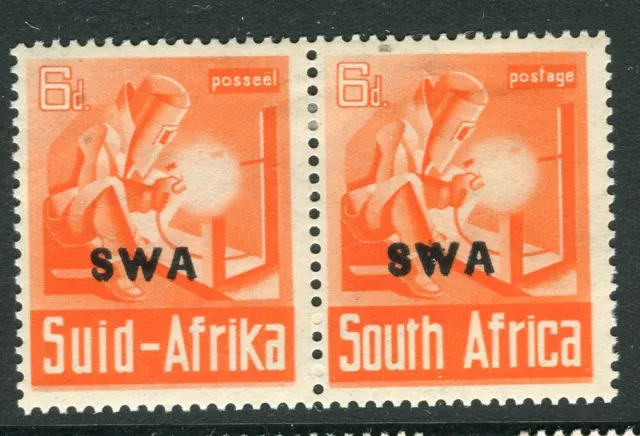 SOUTH AFRICA; SOUTH WEST 1940s War Effort SWA OPtd issue Mint hinged pair