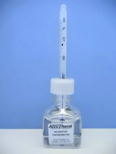 CERTIFIED INCUBATOR THERMOMETER 18 to 50 C PTFE COATED