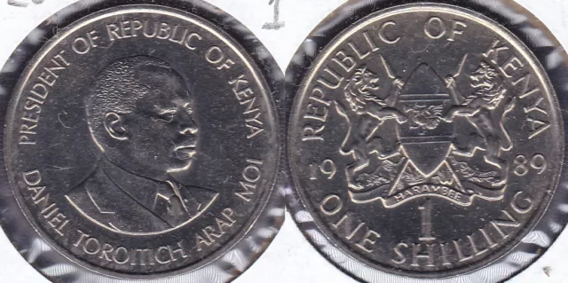 Kenya 1989 1 Shilling KM-20 Copper-nickel BUNC #99 - US Seller