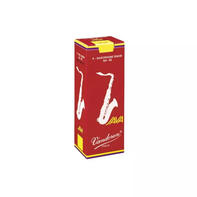 Boîte de 5 anches saxophone tenor Java Red Force 1.5 - Vandoren SR2715R