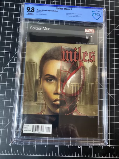 Spider-man #1 Hip Hop Variant CBCS 9.8 Miles Morales Adi Granov 2016 Not CGC🔥