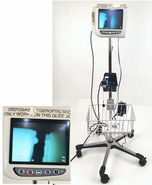 VERATHON GLIDESCOPE 05700338 Video Monitor w 05700307 Baton, Stand
