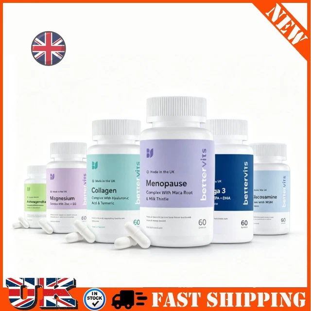 BETTERVITS MENOPAUSE COMPLEX Capsules, Menopause, Magnesium, Omega 3 ...