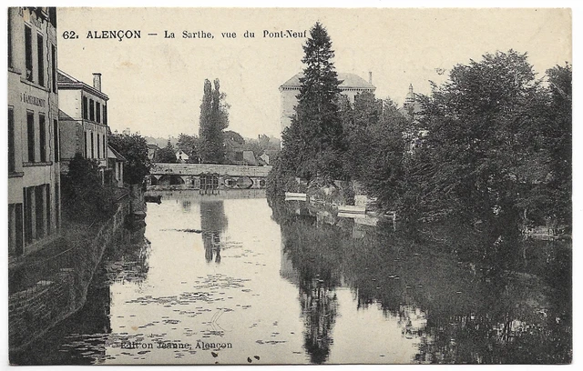 CPA " ALENÇON - La Sarthe, vue du Pont-Neuf