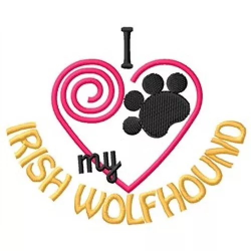 I "Heart" My Irish Wolfhound Long-Sleeved T-Shirt 1323-2 Size S - XXL