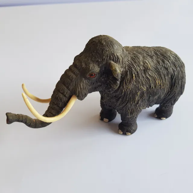 Woolley Mammoth prehistoric toy figurine hard rubber 15cm soft tusks VTG