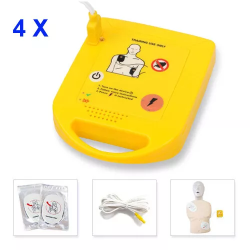 4X Mini AED Trainer XFT-D0009 First Aid Training Kit CPR Train Adult Child Pad