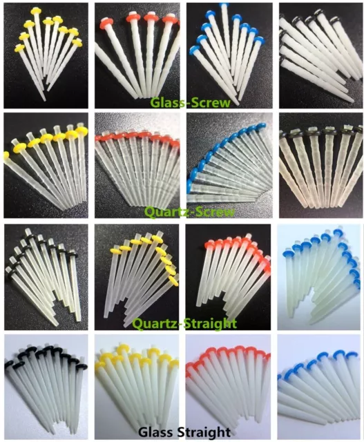 100Pcs Dental Fiber Post Glass Quartz Teeth Restorative 1.0 1.2 1.4 1.6 1.8mm