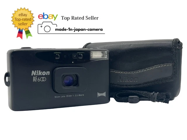 MINT W/CASE Nikon AF600 Panorama Black Point Shoot Film Camera