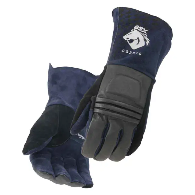 Black Stallion GS2019-NB BSX Grain Pigskin & Split Cowhide Stick Glove Medium