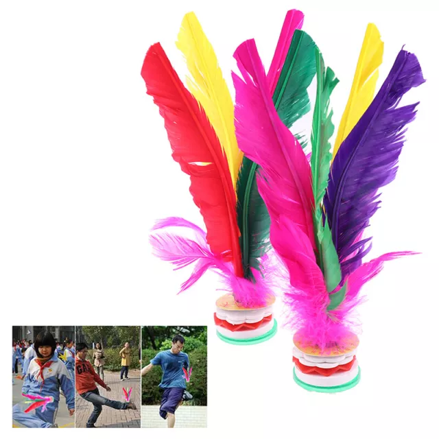 2pc China Jianzi Fancy Shuttlecock Fitness Entertainment For Physical Exerc RNAU