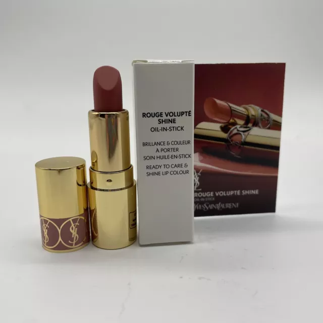 Yves Saint Laurent YSL Rouge Volupte Shine Lipstick 150 Nude Lingerie MINI .05oz