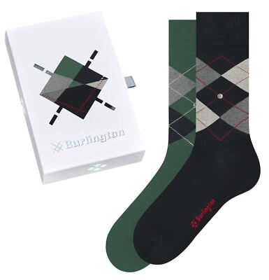 Burlington SCONTO 20% BURLINGTON SOCKS CALZE PRESTON 24284 CALZINO CORTO INVERNALE ROMBI 