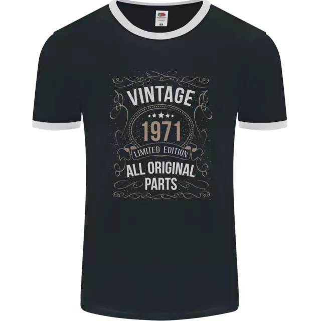 53rd Cumpleaños Edición Limitada 1971 Hombre Ringer Camiseta Fotl