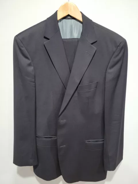 Hugo Boss Men's Suit 42R jacket 34x30 pants Navy Blue excellent