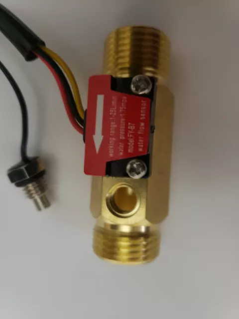 G1/2" inch BSP Brass Female Liquid Water Flow Sensor Switch with thermistor