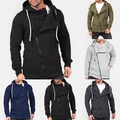 FENCHURCH Nero Grigio Felpa Con Cappuccio Pullover Maglione grande tasca anteriore HipHop Rave Skater L 