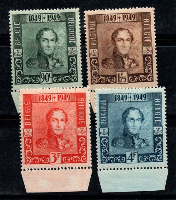 Belgique 1949 Mi. 841-844 Neuf ** 100% Le roi Léopold I