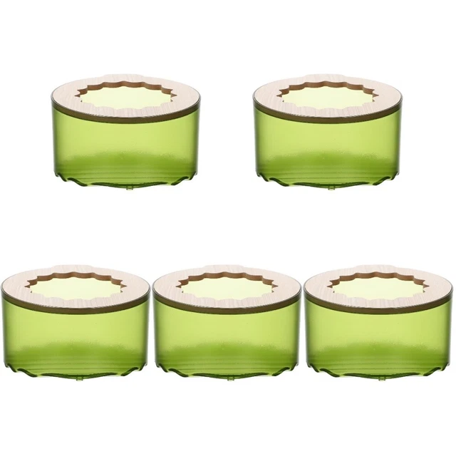 Set 5 Gerbil Sand Bath Dish Hamster Toilet Clear Tub Clear Container Bathtub