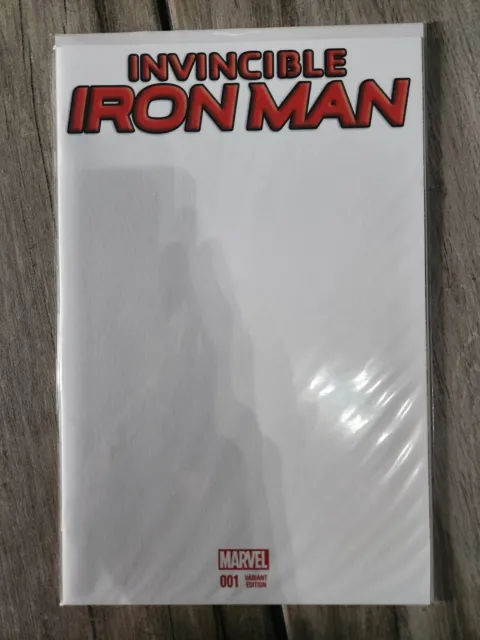 Invincible Iron Man #1 Blank Cover Sketch Variant 9.8 Nm Get It Signed / Sketch