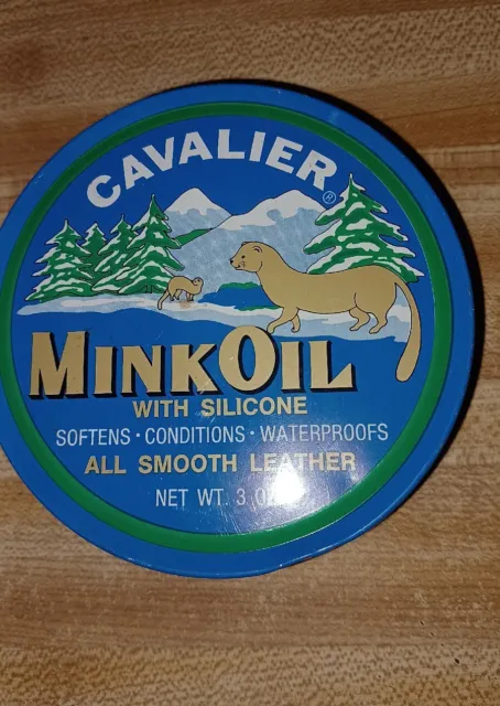 KIWI CAVALIER MINK OIL USA~3 ozs conditions & Waterproofs Smooth Leather FULL