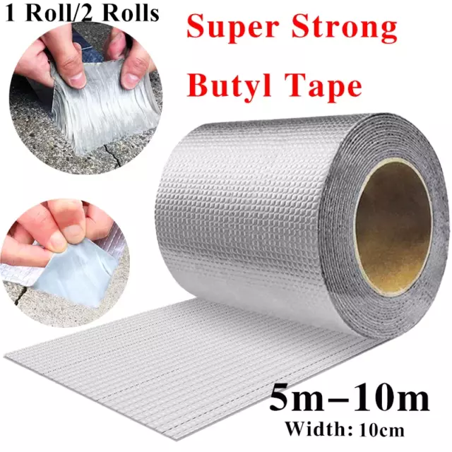 2 Rolls Super Waterproof Tape Butyl Magic Leak Roof Pipe Repair Adhesive Sealant