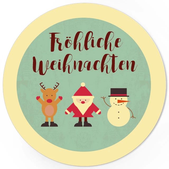 48 Weihnachtsaufkleber Geschenk Aufkleber Etiketten Weihnachten Xmas Vintage 6