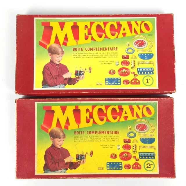 Lot De Boîtes Meccano Vintage N°2 Et N°2A – Années 1970 – France – Quasi Complet