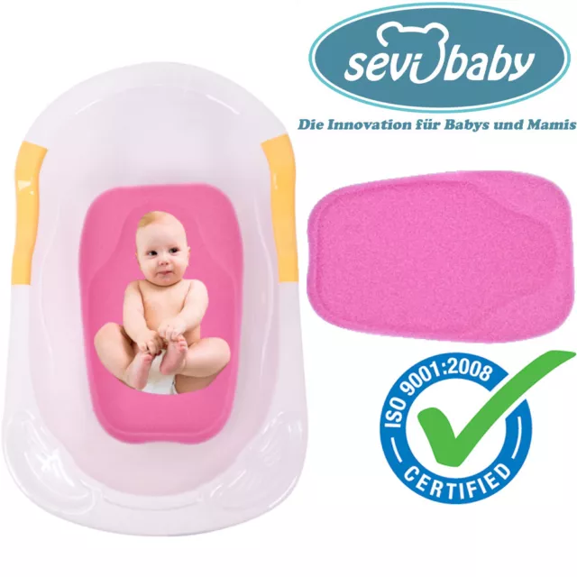 Bebé Esponja de Baño Sevibaby Sitzschwamm Rosa Badeunterlage para Bebés Desde El