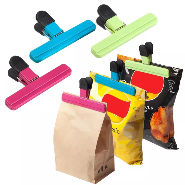 6pcs ABS Sealing Bag Clip Sealer Clamp Kitchen Storage Food Snack Clips Tool NEW