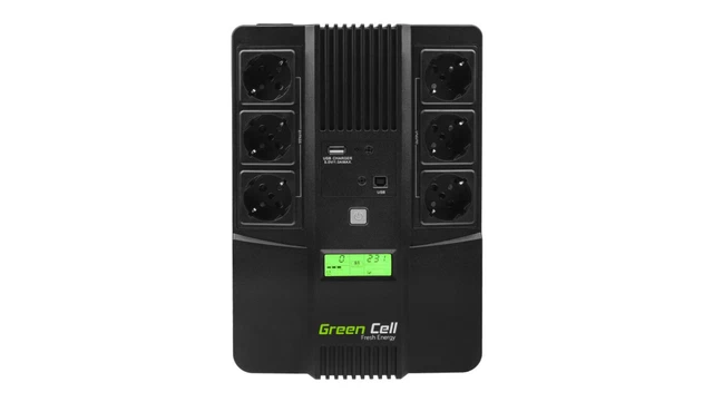 Green Cell AiO UPS uninterruptible power supply with 800VA LCD display /T2UK
