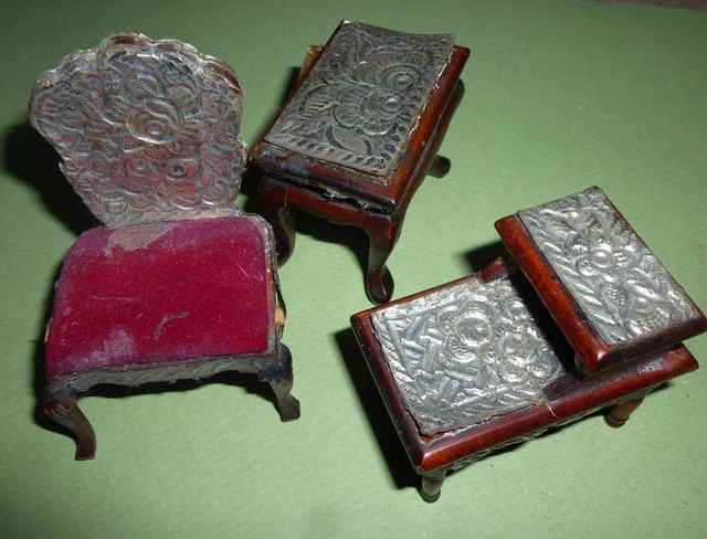 Ancien Réveil Miniature En Argent Pour Maison De Poupée – Fait Main France