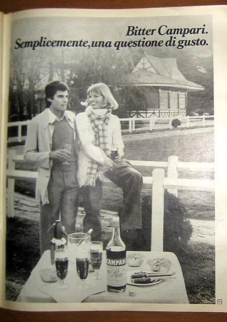 PUBBLICITA CAMPARI BITTER - vintage 1976 advertising werbung
