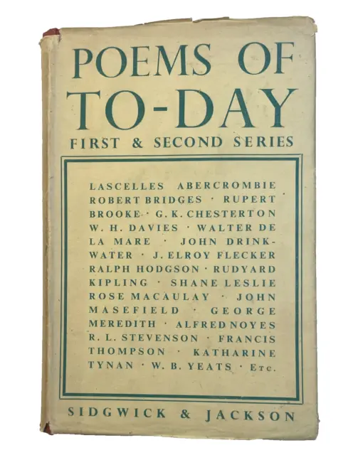 Poems of Today 1st & 2nd series English classic poetry book 1945 vintage 1940s