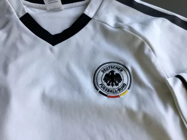 FUSSBALL Tricot T-Shirt GR. L  DEUTSCHLAND weiß 170 176 188  46 48 50 52 unisex