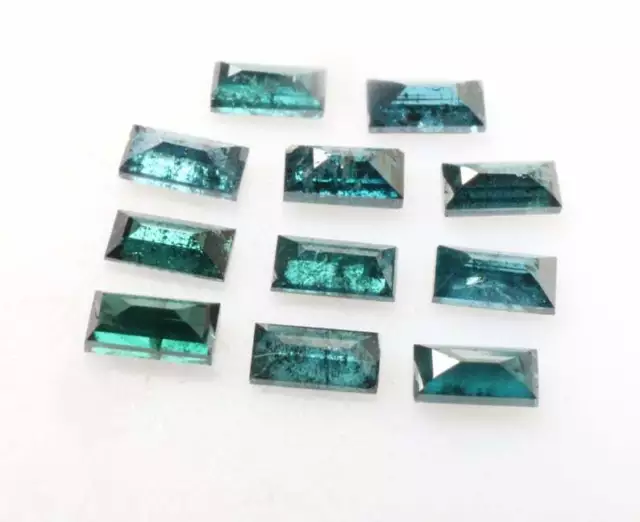 5 Pcs Natural Green Blue Baguette Cut diamond 3.0mm natural loose diamonds Lot