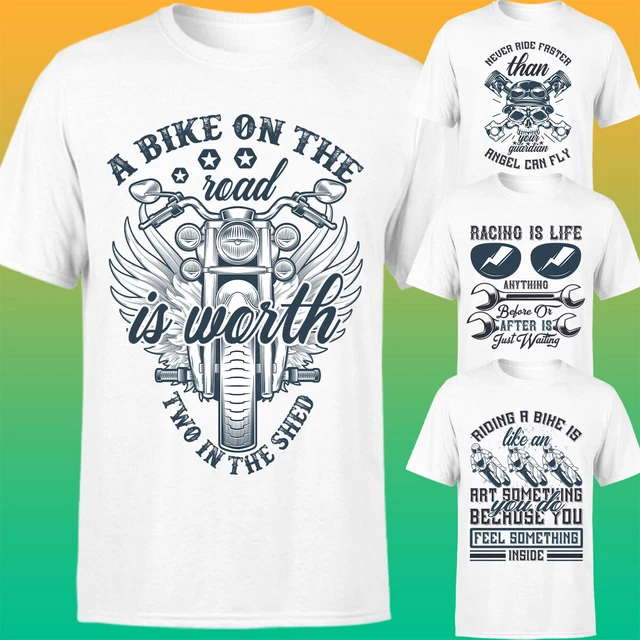 Maglietta Moto Moto Racer Vintage Biker Uomo Festa del Papà #Or#P1#A