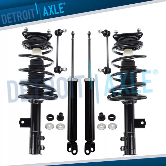 Front Struts Rear Shock Absorbers Sway Bar Links for 2007 - 2010 Hyundai Elantra