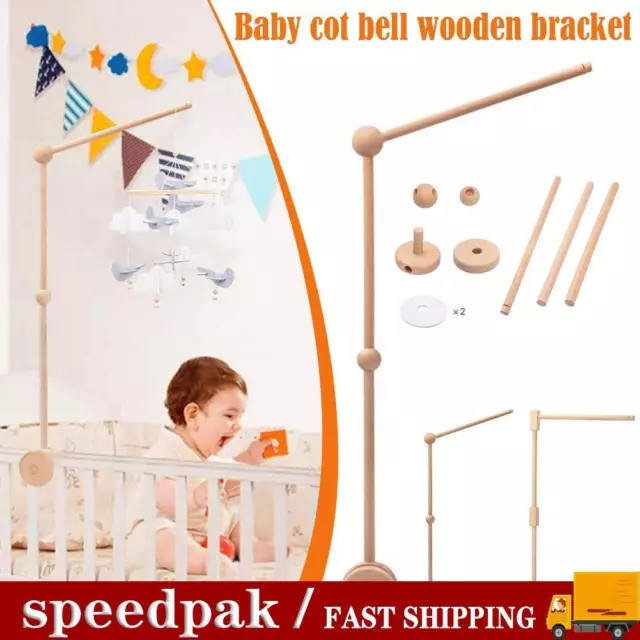 Baby Crib Mobile Bracket Set Infant Hanging Bed Cot Holder Toys Bell DIY