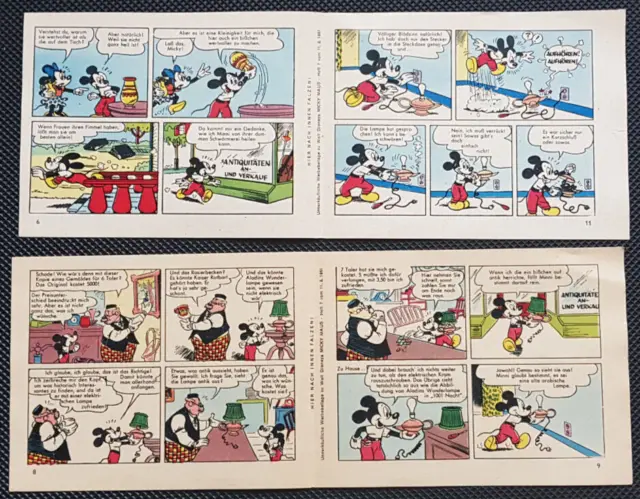Micky Maus - 2x Comic-Streifen - Nr.7/1961 - ehapa-Verlag