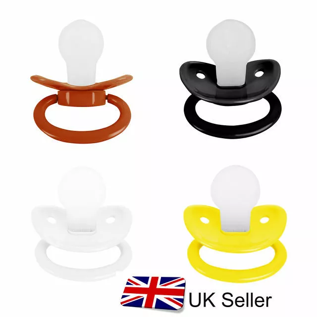 COLOURED ADULT PACIFIER Box Teat - Dummy Soother for Adult Fetish