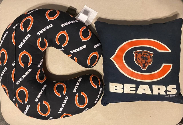 Chicago Bears Neck Pillow - Includes Small Bears Pillow- Travel / Home