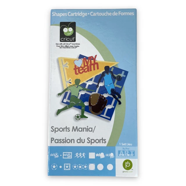 CRICUT SHAPES CARTRIDGE Sports Mania Complete Link Status Unknown 19.