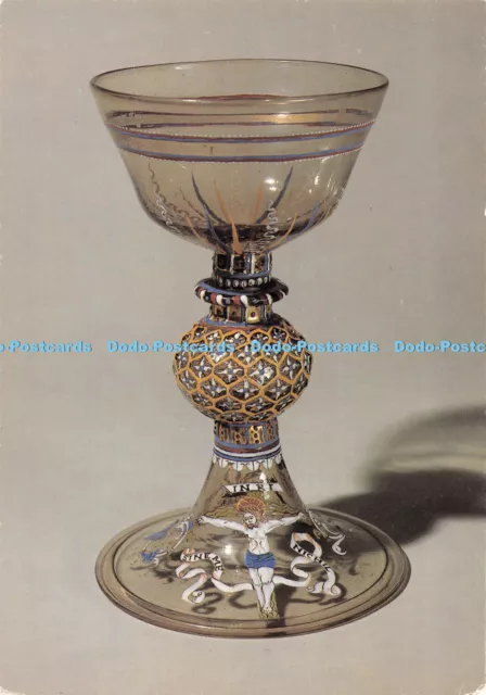 D046832 Goblet. Of Enamelled and Gilded Glass. French. Lund Humphries. Crown. Th